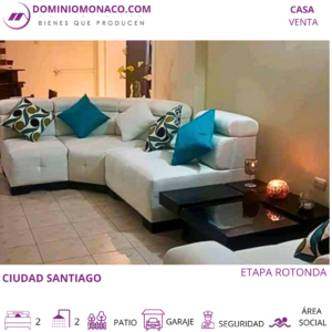 Vendo Casa en Ciudad Santiago con loza para extenderse lateralmente, sin gravamen o hipoteca.